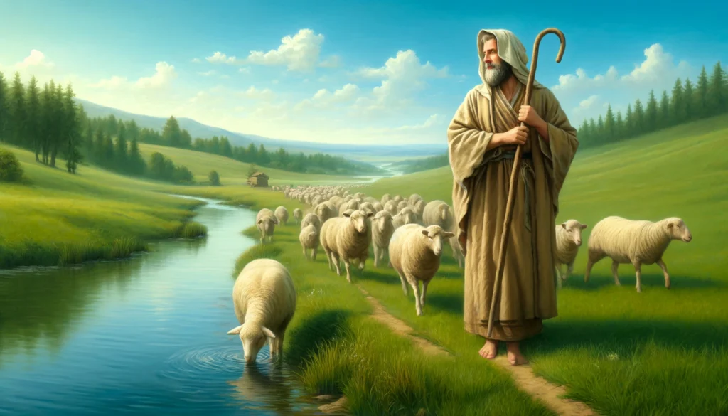 Salmo-23pastor-cuidando-de-suas-ovelhas