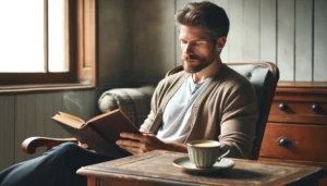 homem lendo Livro Café com Deus Pai 2024