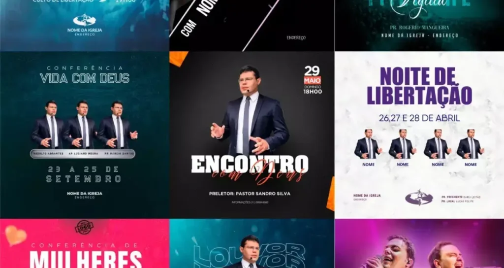 CANVA PACK CHURCH 2024 Layouts, Fotos e Edições Prontas para Sua Igreja