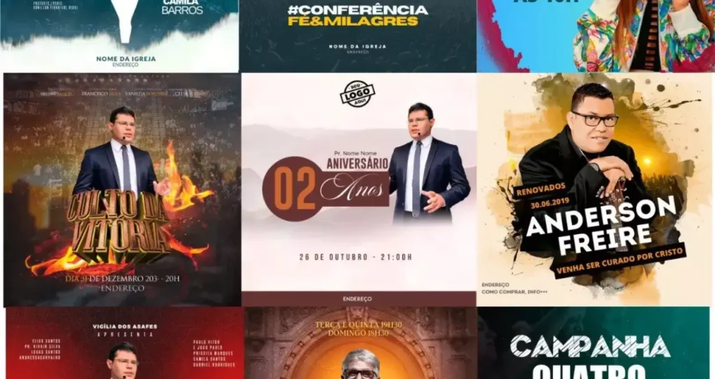 CANVA PACK CHURCH 2024 Layouts, Fotos e Edições Prontas para Sua Igreja