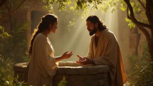 jesus converses with samaritan woman