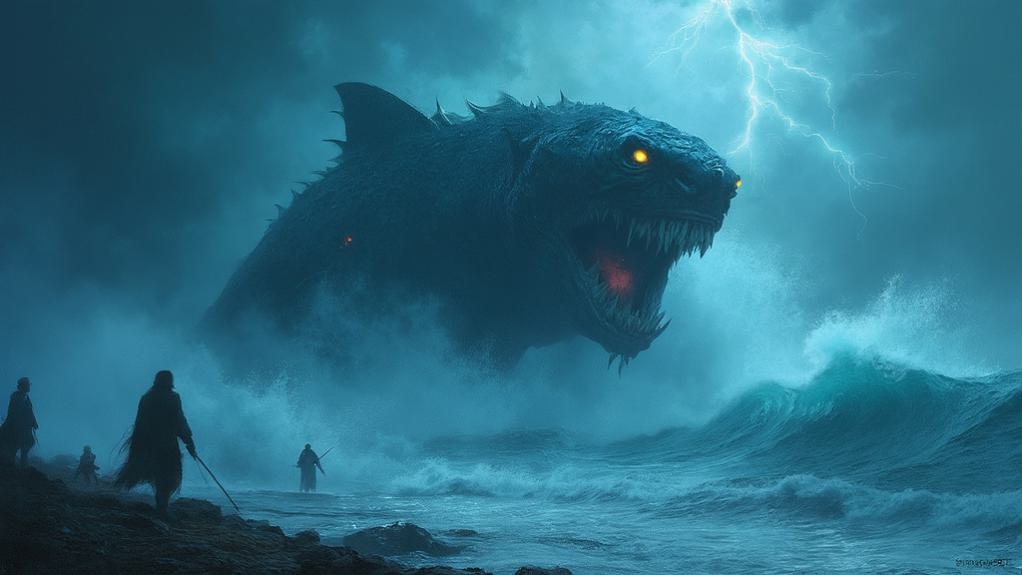 beast rises from sea